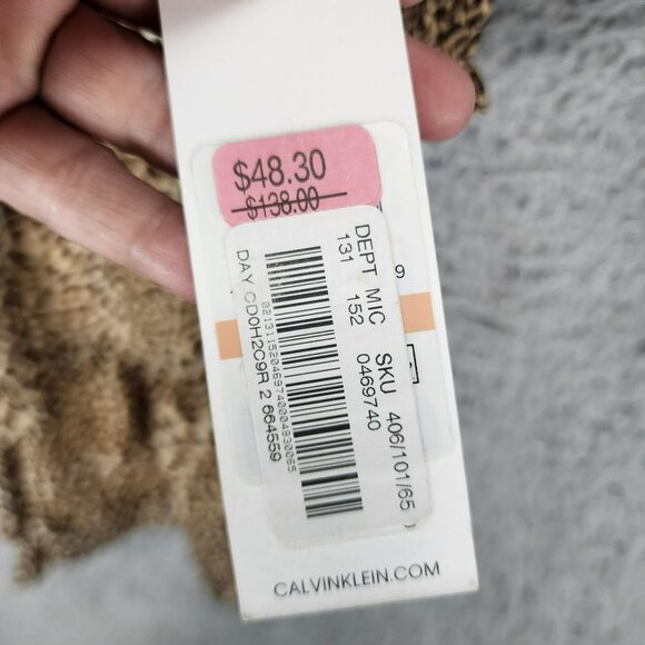 Calvin Klein Dress Womens 2 Leopard Print Long Sleeve Knee Length Ruffled NWT - Picture 4 of 13